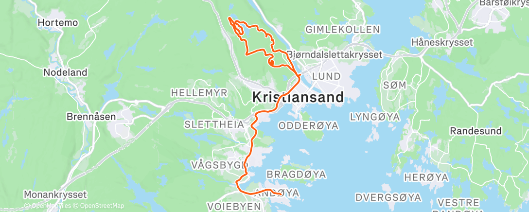 Map of the activity, Lunch Ride