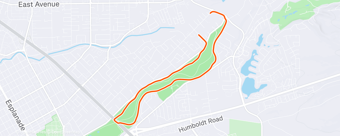 Map of the activity, Morning Run