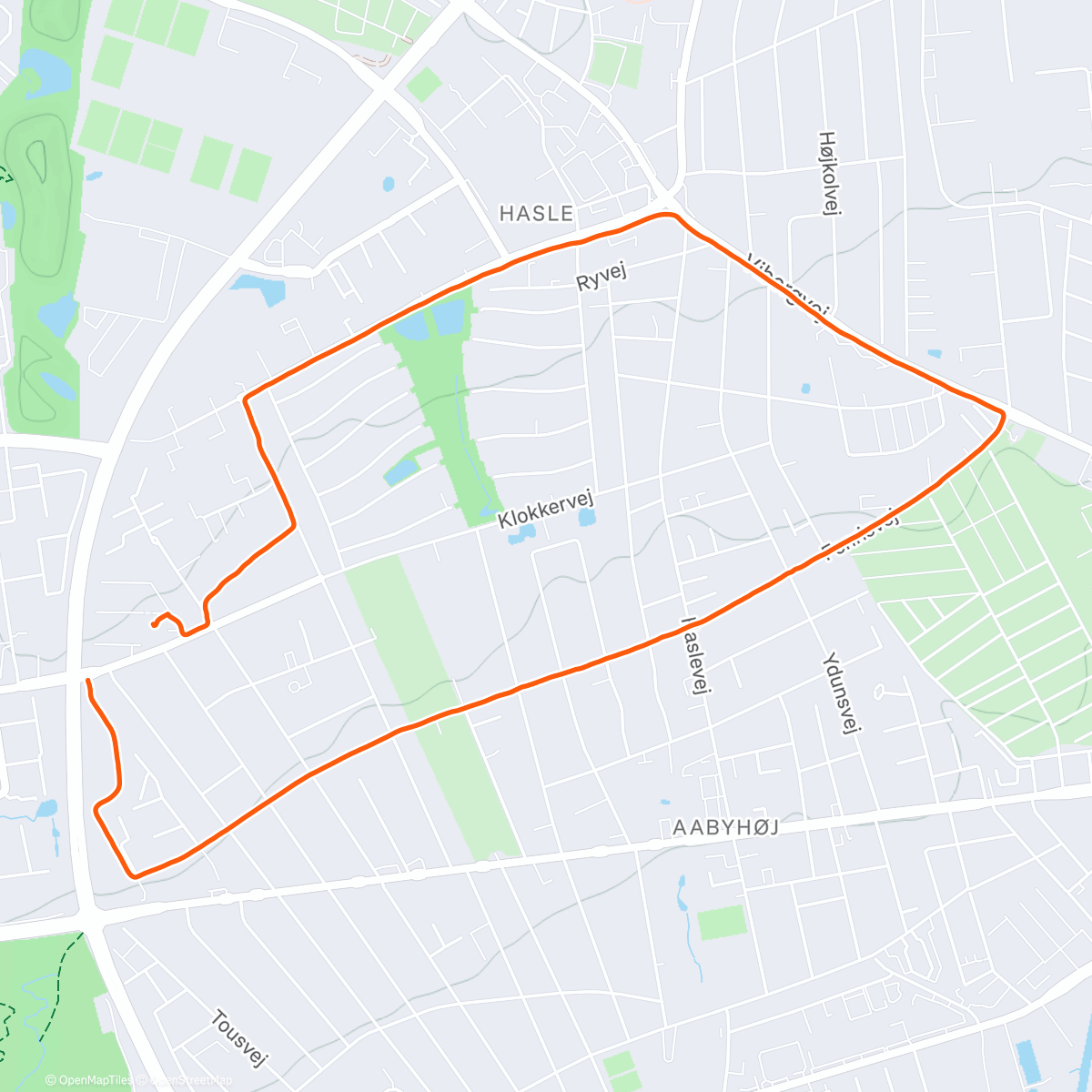 Map of the activity, Night Run