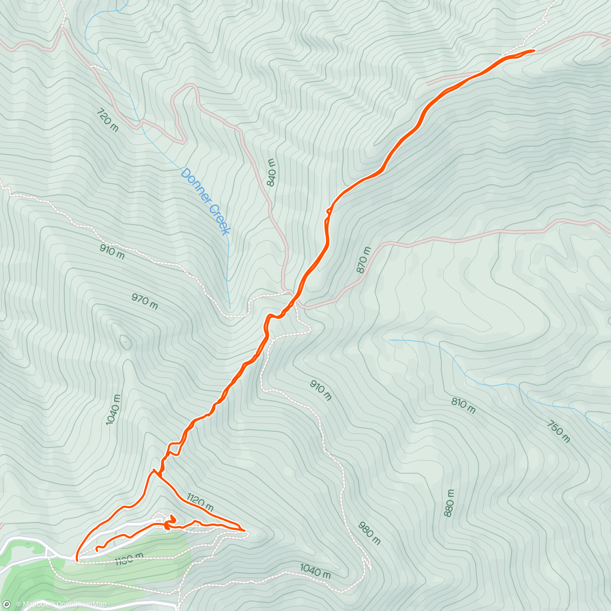 Map of the activity, Mt Diablo Hike with my bro