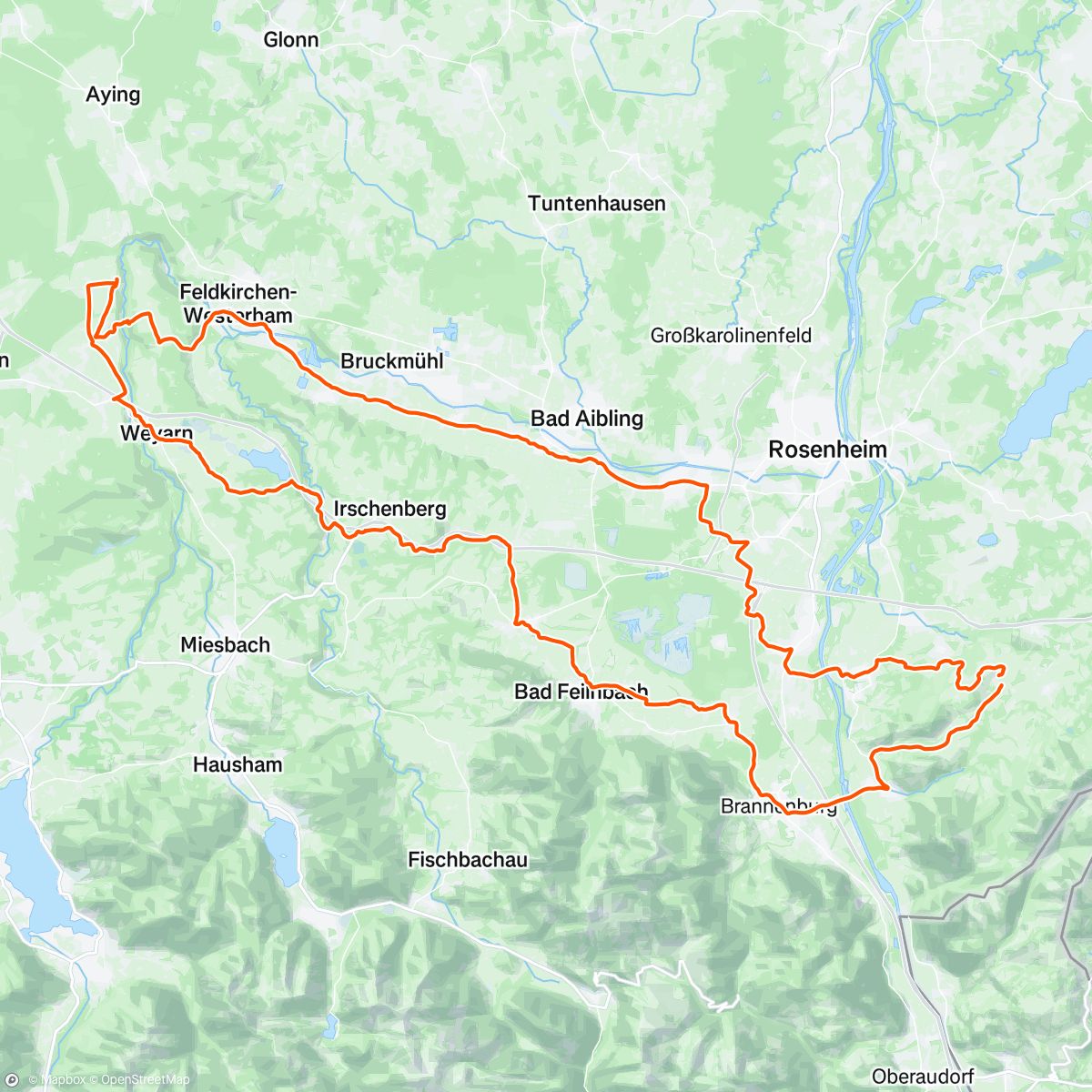 Map of the activity, Out with the Alpenrose  Chef
