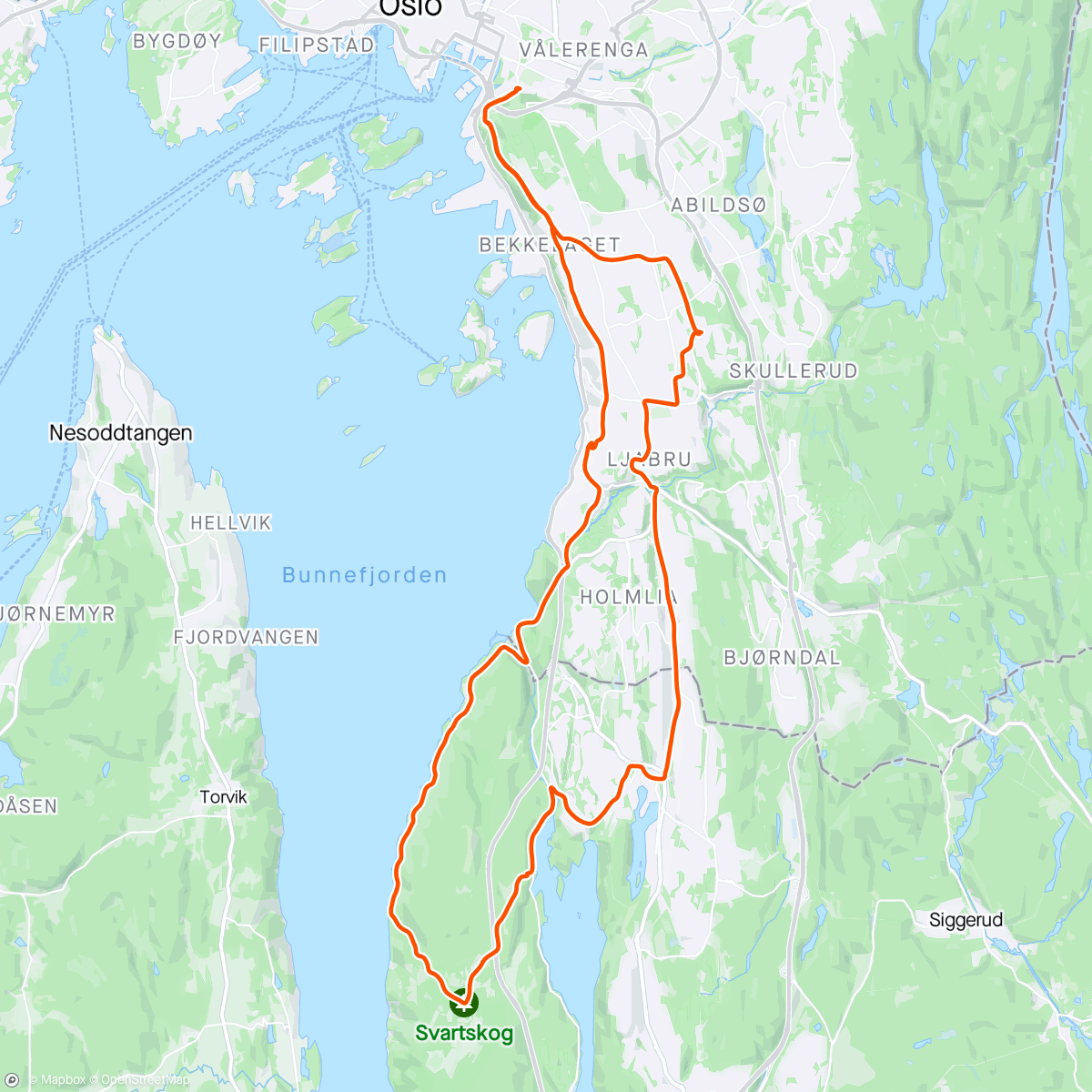 Map of the activity, Oslo Dark Patrol