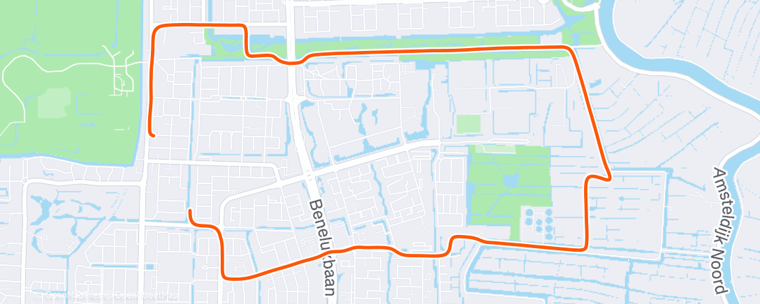 Map of the activity, Ochtendloop