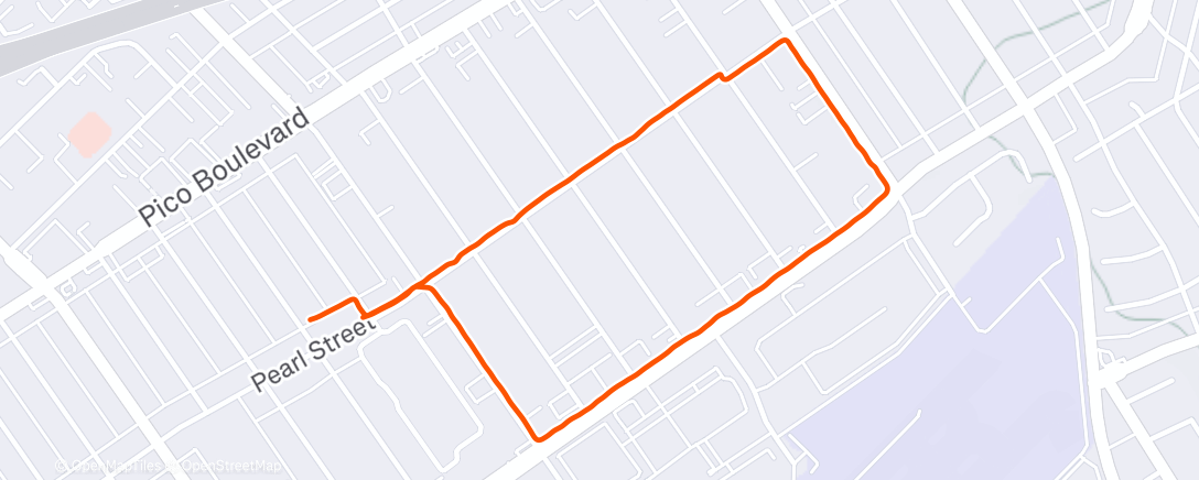 Map of the activity, Morning Run