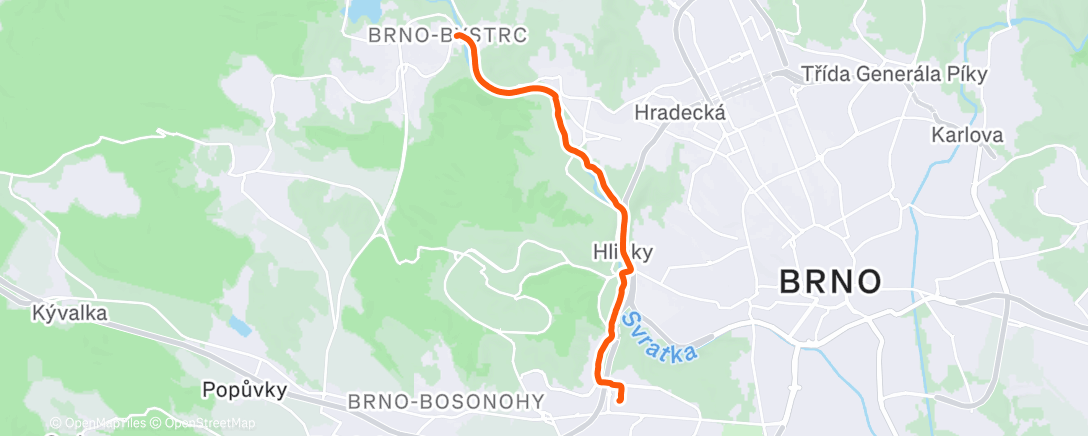 Карта физической активности (Afternoon Run)