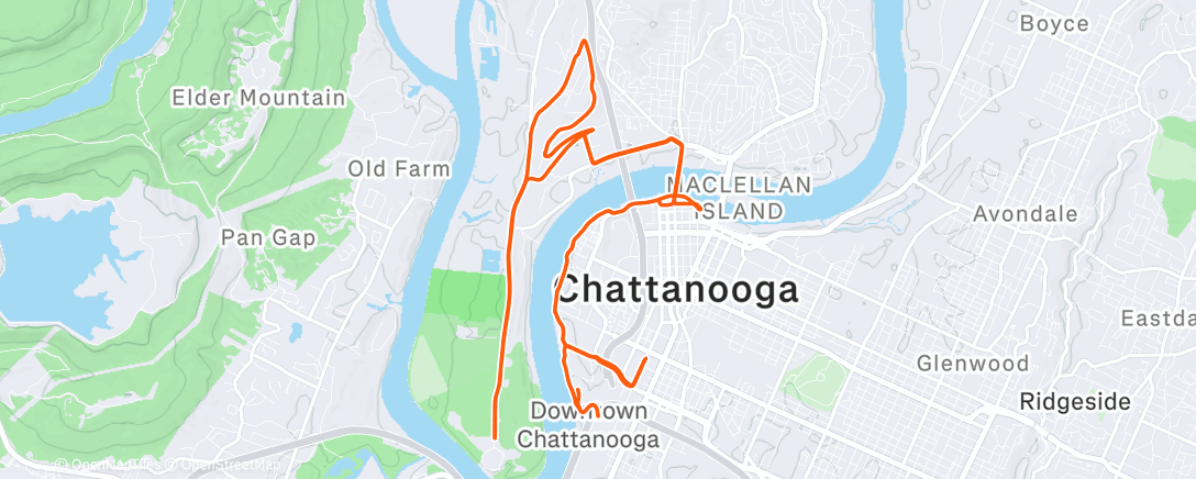 Map of the activity, Christmas  Day Ride