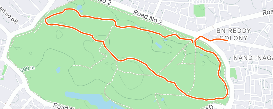 Map of the activity, Morning Walk
