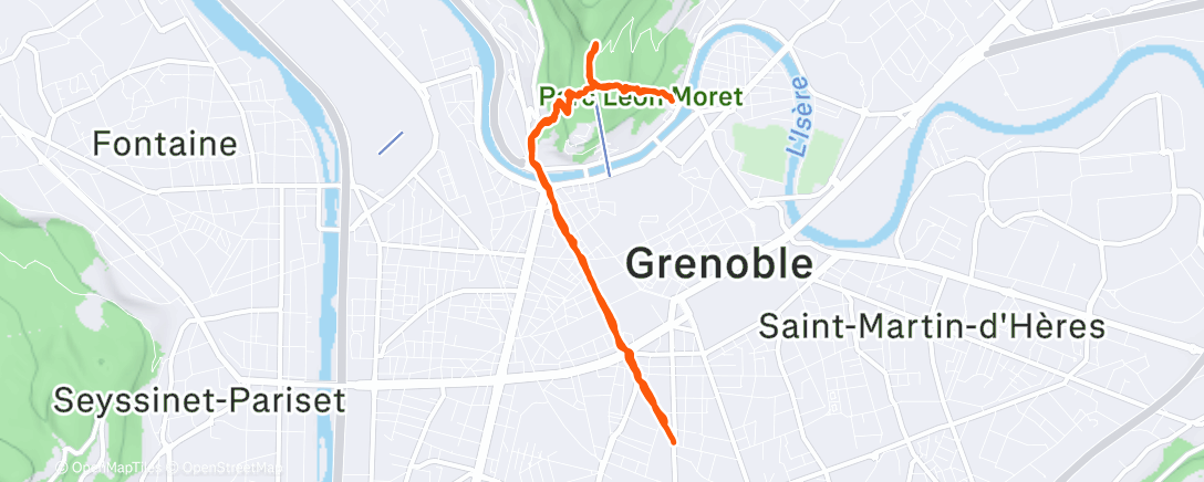 Map of the activity, Bastille escaliers x 2. + 1 grotte Mandrin