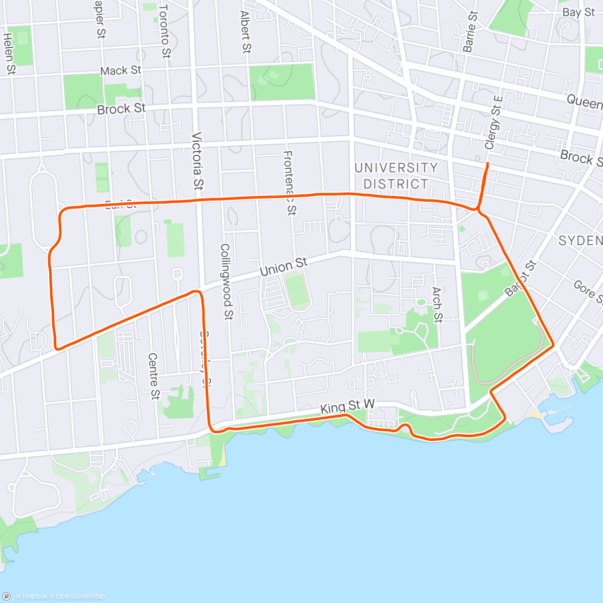 Map of the activity, lululemon lace up