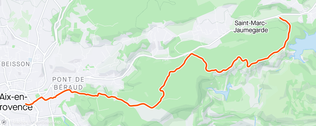 Map of the activity, Trail St Marc de Jaumegarde - Bimont > Aix