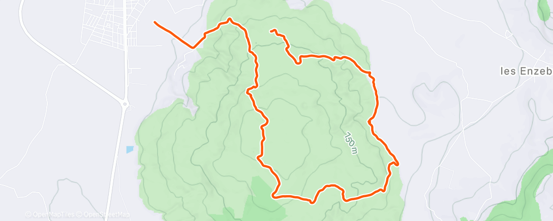 Map of the activity, Bicicleta de montaña eléctrica a la hora del almuerzo