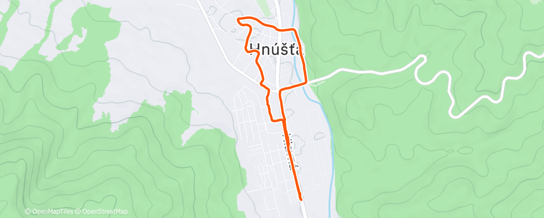 Map of the activity, Morning Run