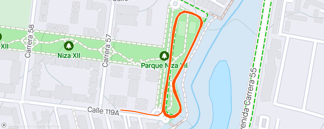 Map of the activity, Caminata por la mañana 
