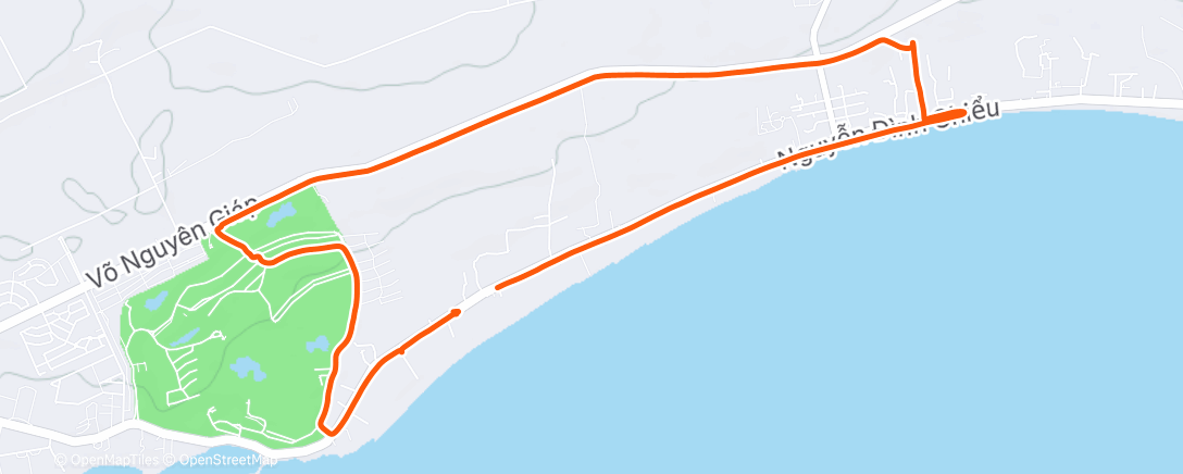 Map of the activity, Утренний забег