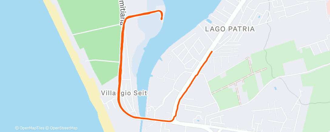 Map of the activity, Corsa mattutina