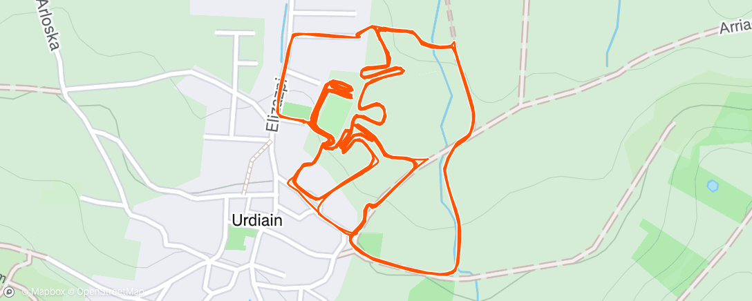 Mapa de la actividad (Bicicleta por la tarde)