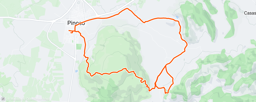 アクティビティ「Bicicleta de montaña vespertina」の地図