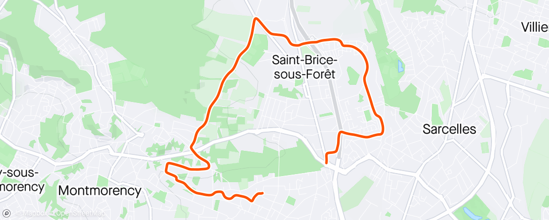 Map of the activity, Petite sortie tranquille avant le 10k