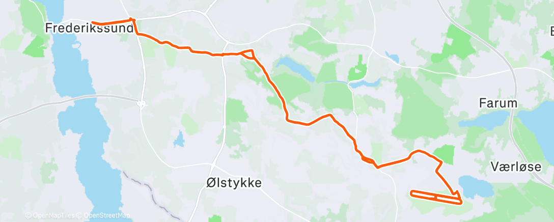 Map of the activity, Lunch Ride