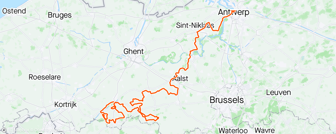 Map of the activity, Tour Des Flandres