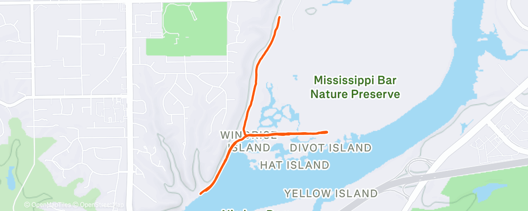 Map of the activity, Morning Run