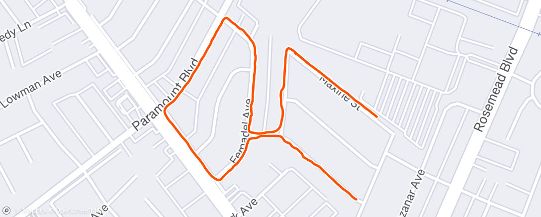 Map of the activity, Morning Walk