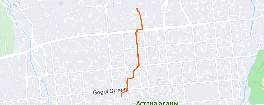 Map of the activity, Ночная ходьба