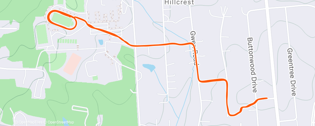 Map of the activity, Morning Run