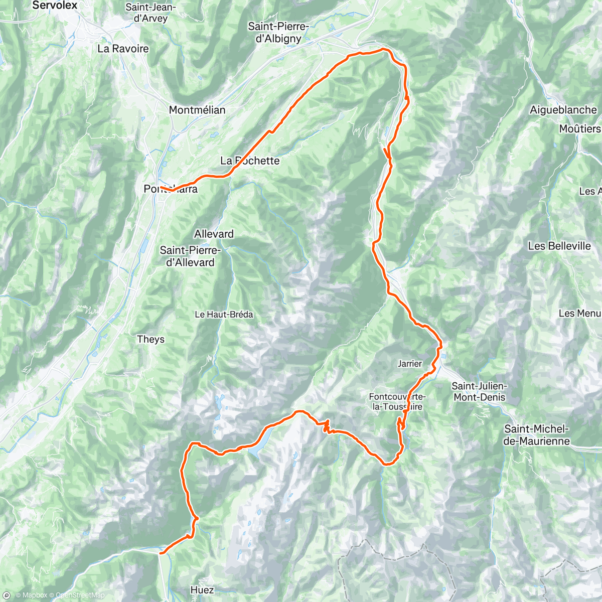 Map of the activity, Croix de Fer