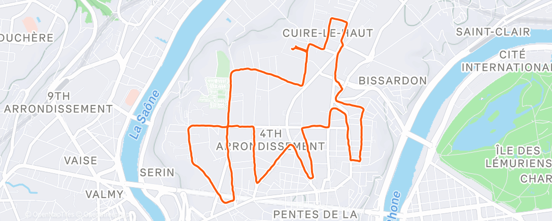 Карта физической активности (Afternoon Run)