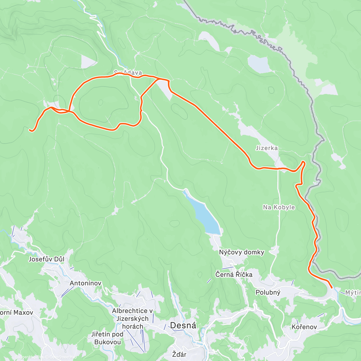 Map of the activity, Morning Nordic Ski