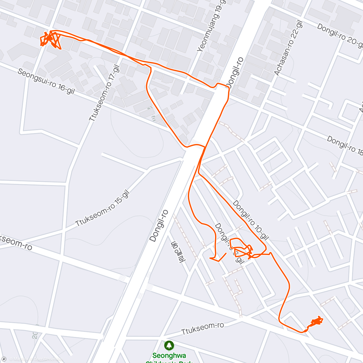 Mapa de la actividad, Lunch Ride