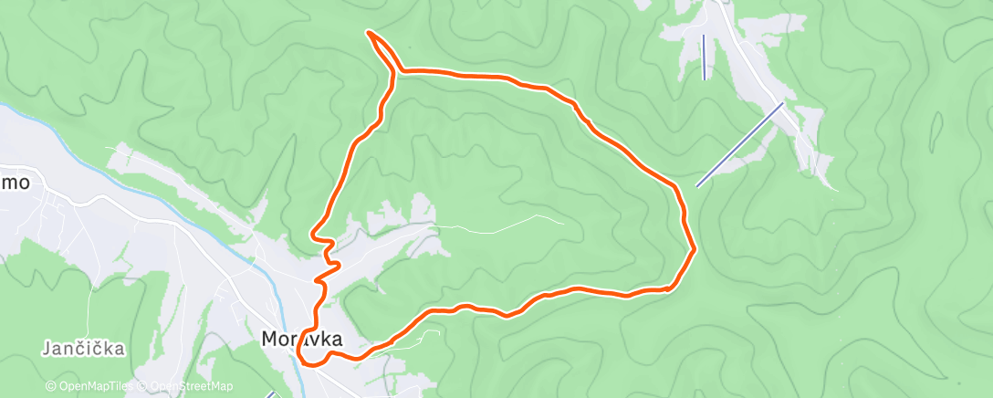 Map of the activity, Turistika Morávka, Ropička, Kotař