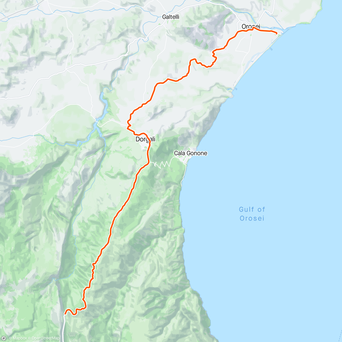 アクティビティ「Giro Sardegna stage 6, last stage, GC 18th scratch, 2nd 🥈 40-49」の地図