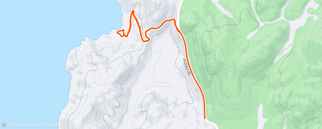 Map of the activity, Lunch Hike