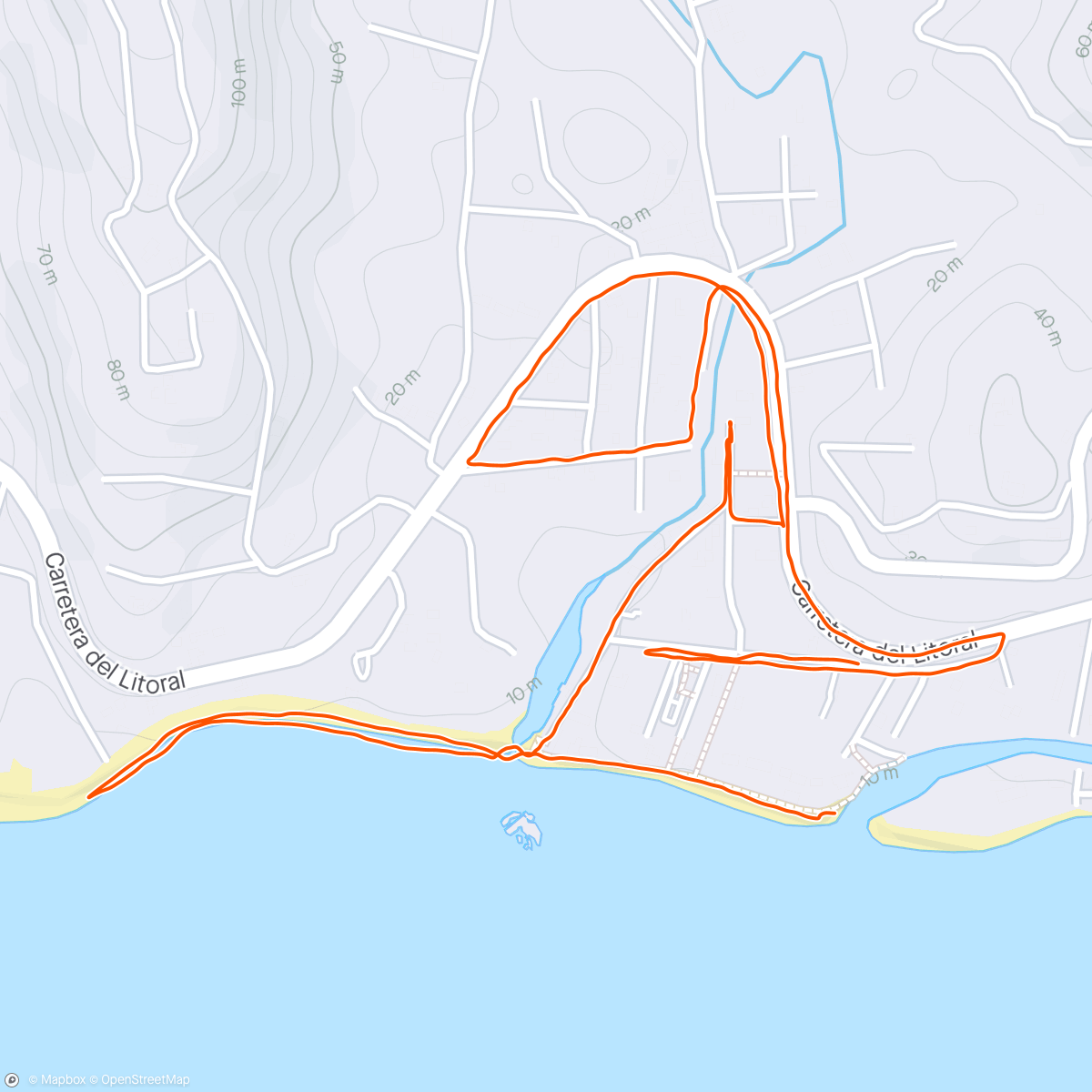 Map of the activity, El Tunco (Surf City), El Salvador 🏄🌊