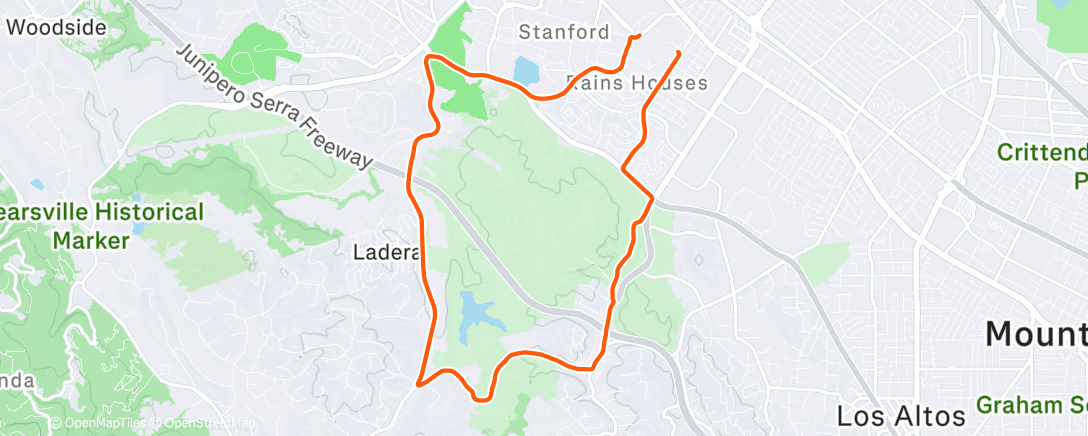 Map of the activity, Afternoon Ride