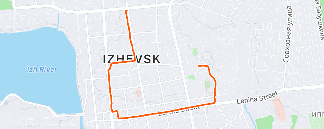 Карта физической активности (Вечерний забег)