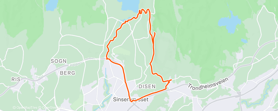 Map of the activity, Morning Run