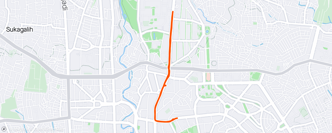 Map of the activity, Morning Walk