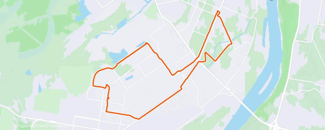 Map of the activity, Утренний забег