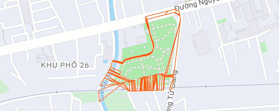 Map of the activity, Morning Run