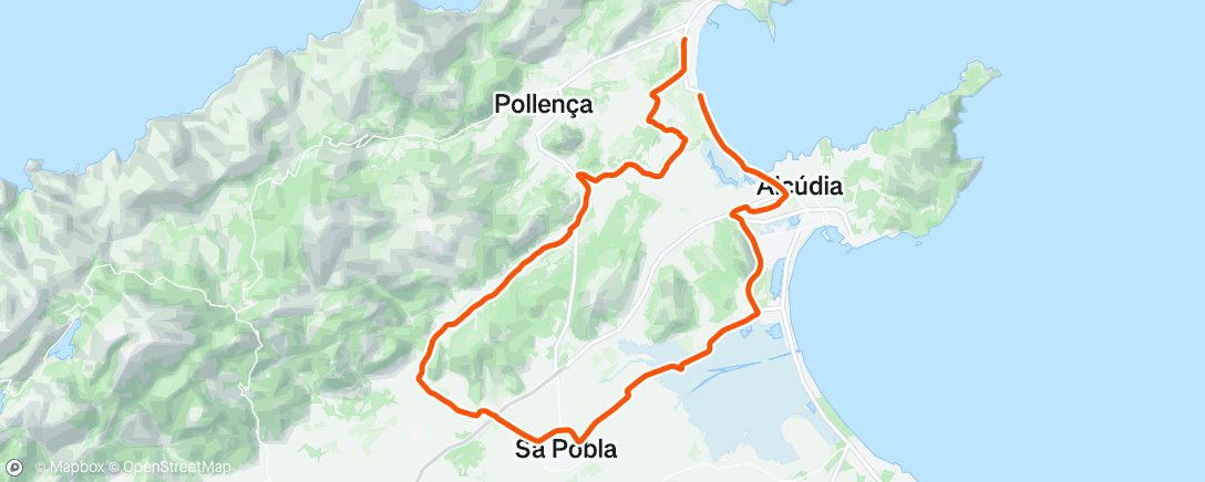 Map of the activity, Afternoon Ride