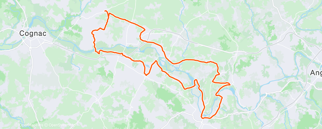 Карта физической активности (Vélo dans l'après-midi)