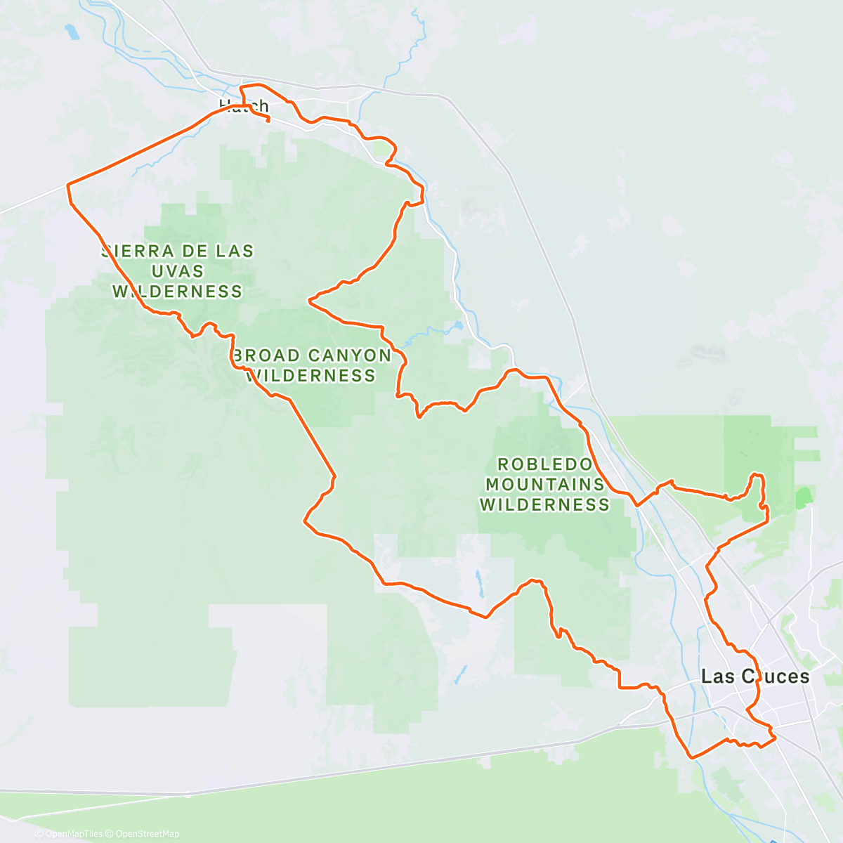 Map of the activity, Credit card bike packing the north section of the Monumental Loop