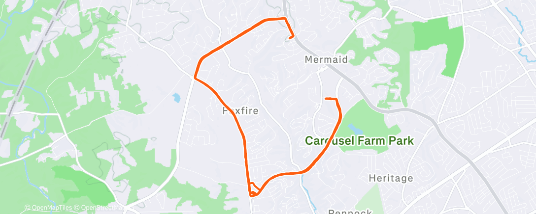 Map of the activity, Lunch Run