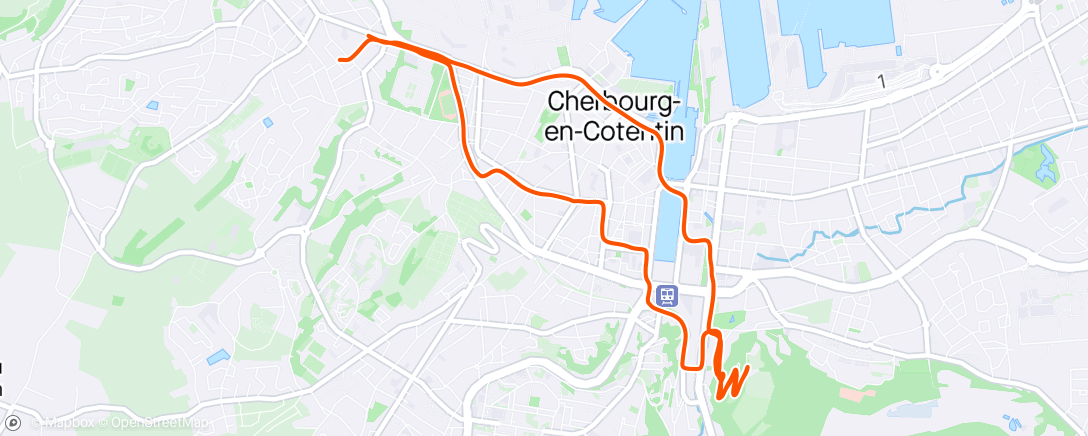 Map of the activity, Evening Run