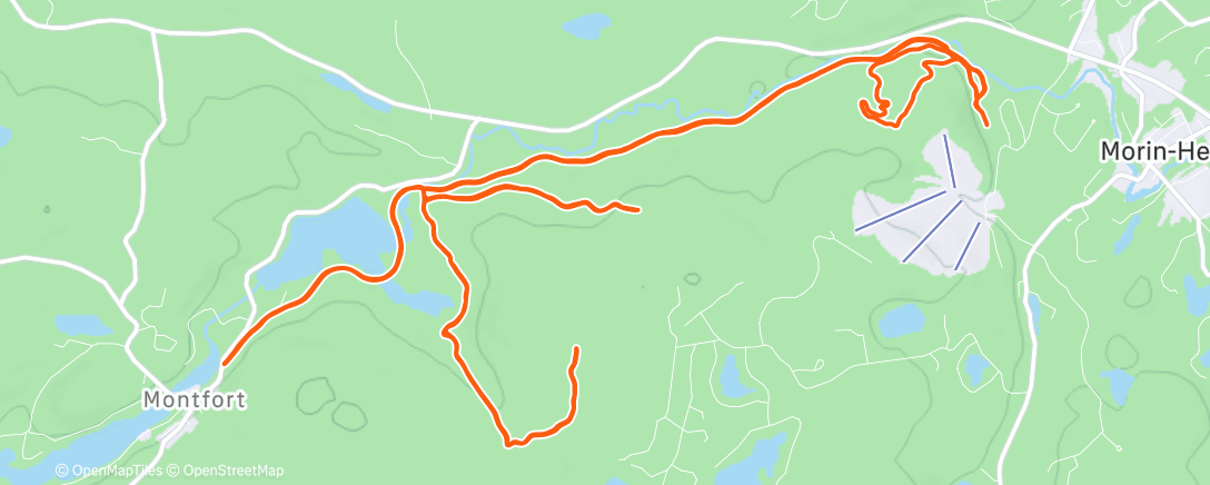 Map of the activity, Lunch Nordic Ski