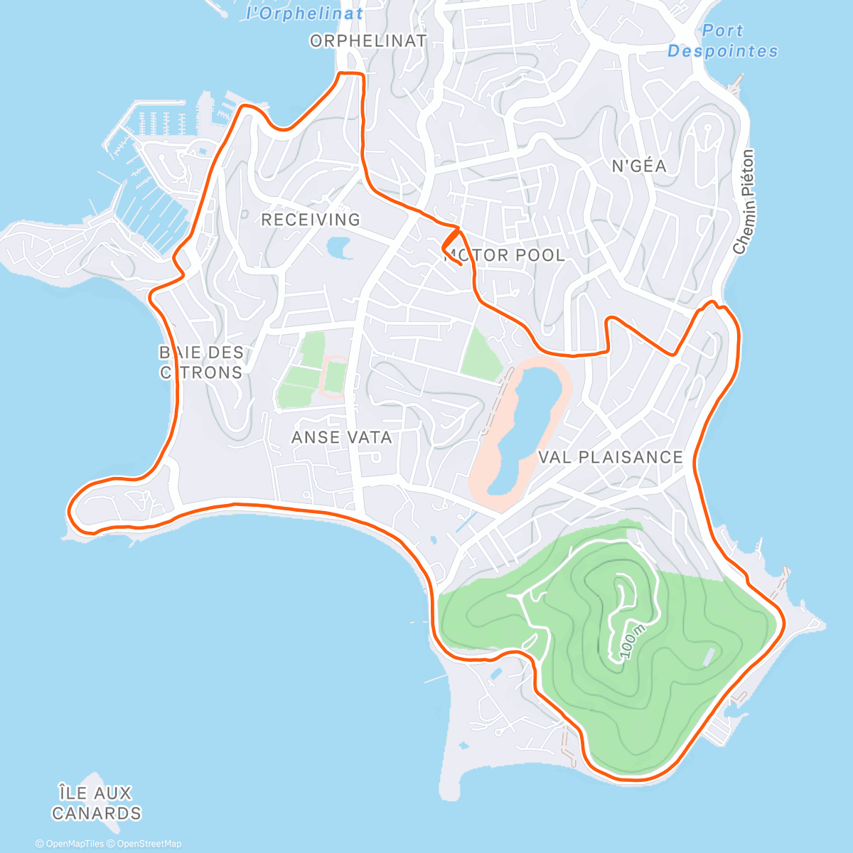 Map of the activity, P’tit footing tout doux de bon matin