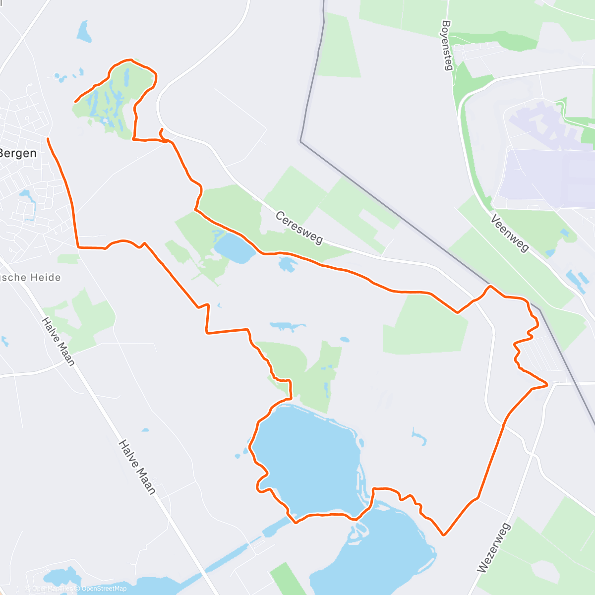 Map of the activity, Kerst balans dag in de Maasduinen 🥾🎧